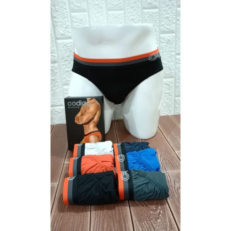 ( 3 pcs ) celana dalam pria dewasa codigo burgos nyaman berkualitas / cd cowok kualitas premium