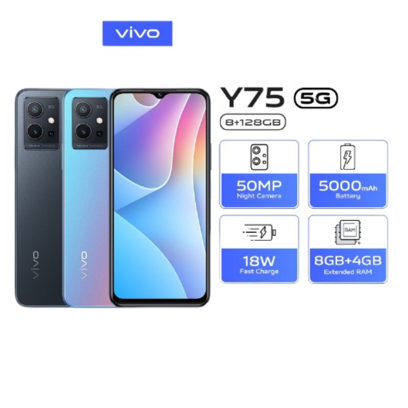 Vivo Y75 5G Ram 8/128GB Garansi Resmi