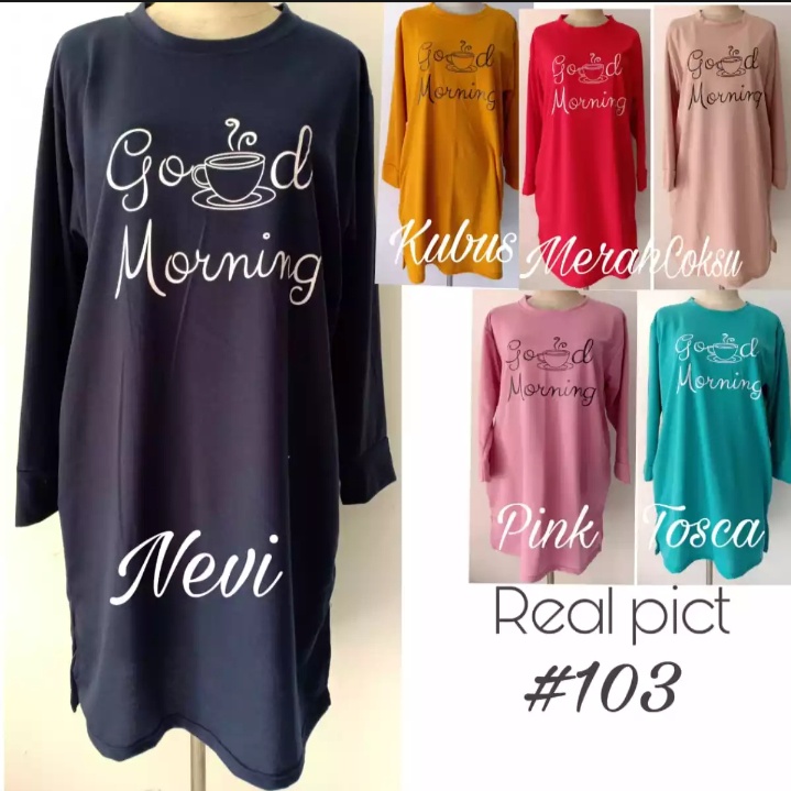 TUNIK BABYTERRY MOTIF SABLON TULISAN