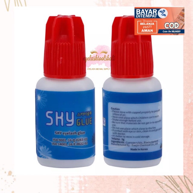 SKY GLUE S+ ORIGINAL KOREA SKY TUTUP  MERAH ( RED CAP ) LEM EYELASH EXTENSION