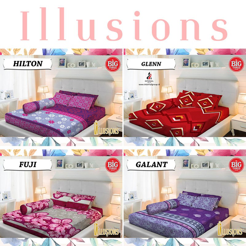 Sprei ILLUSION 120x200 Anabella Galant Hilton Jenny Moza Vermont - Single 120 SP ladyrose group