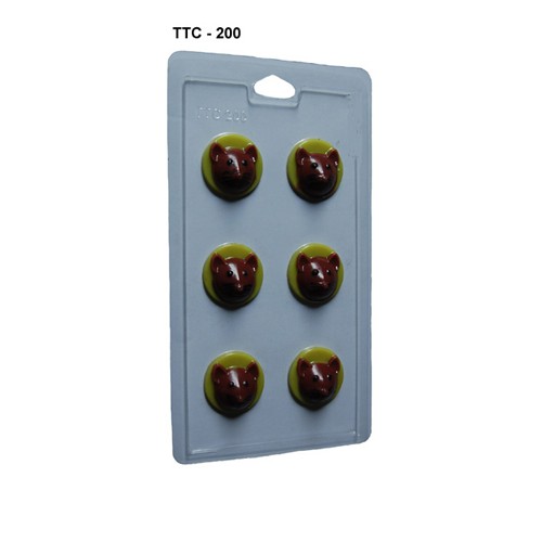 Mika Plastik High Quality Cetakan Coklat Bentuk Kepala Hewan Tikus / Puding Jelly / TTC 200