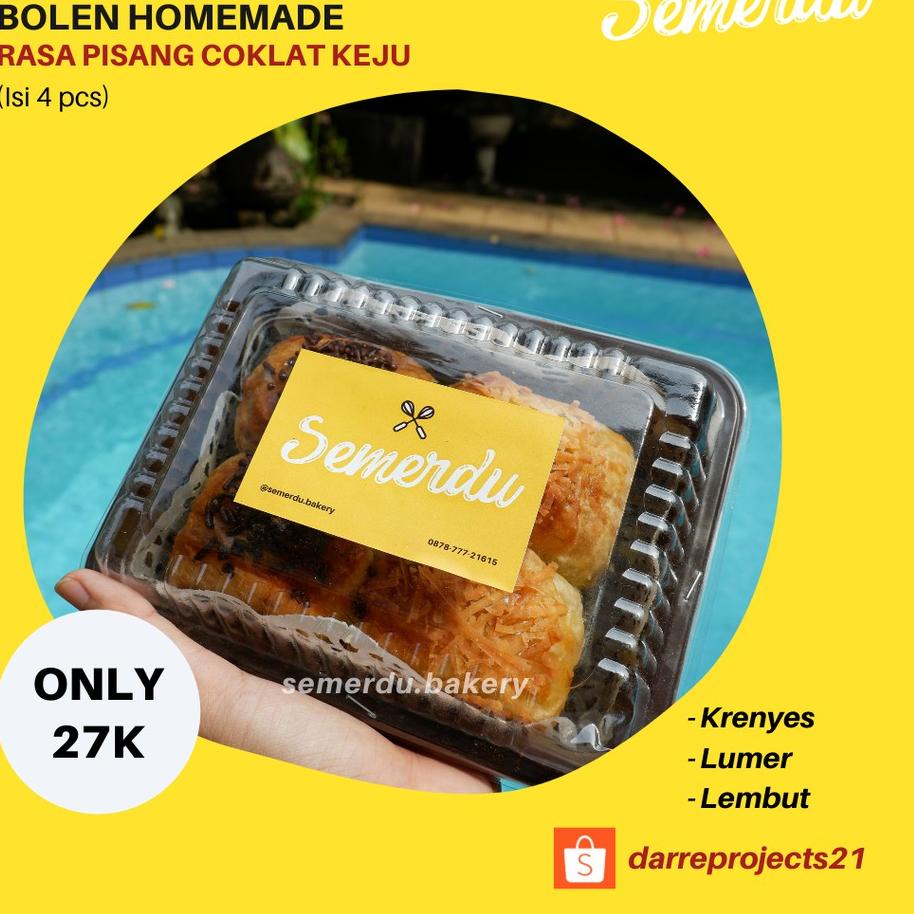 

12.12 SALE Baby Bolen Homemade Rasa Pisang Coklat Keju Isi 4 pcs