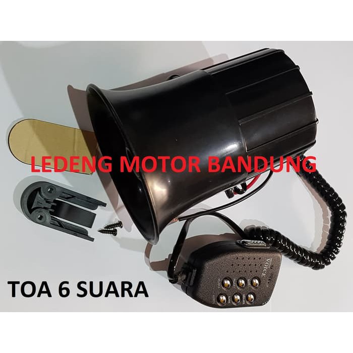 Jual Klakson Toa Sirine Polisi 6 Suara + Mic DC 12v Motor Mobil Touring TERMURAH