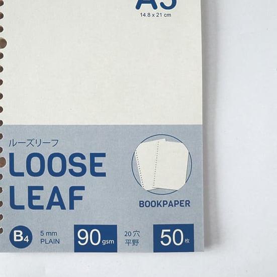 

➮ Bookpaper Loose Leaf (PLAIN) Kertas Binder/ Isi Notes - (A5) 50 lbr ♘