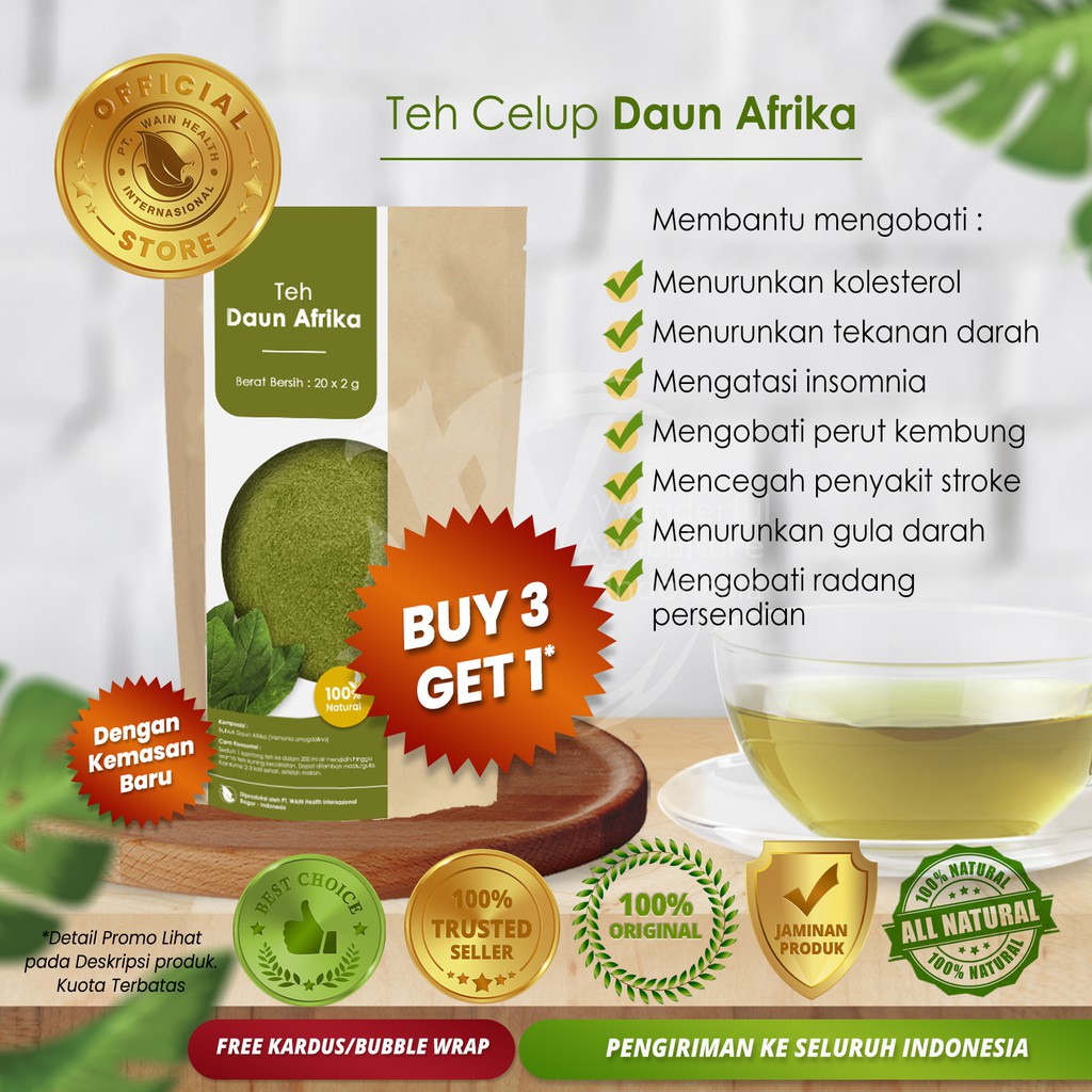 Teh Celup Daun Afrika Ampuh Menurunkan Koresterol dan Darah Tinggi