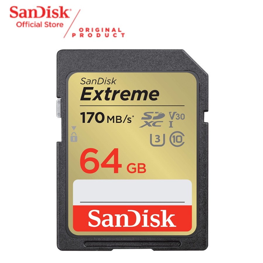 SanDisk Extreme SD Card 64GB 170Mb/s Memory Card Kamera 64GB 170Mb/s