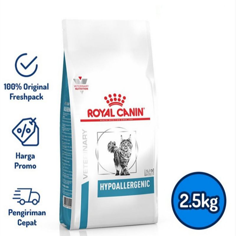 Royal Canin hypoallergenic 2.5 kg hypo allergenic 2,5kg - Makanan Kucing Alergi