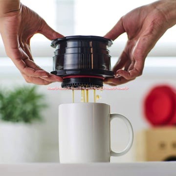 Cafflano Pembuat Kopi Kompact Hot &amp; Cold Dengan Tutup Kedap Udara