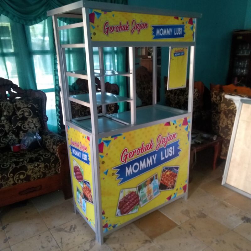 Booth Gerobak Lipat atap kotak (tanpa etalase)