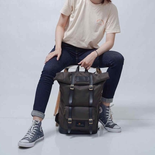 JAM SESSION BROWN |ManNeedMe x URBAN| Tas Ransel Punggung Pria Wanita Tas Backpack ORIGINAL