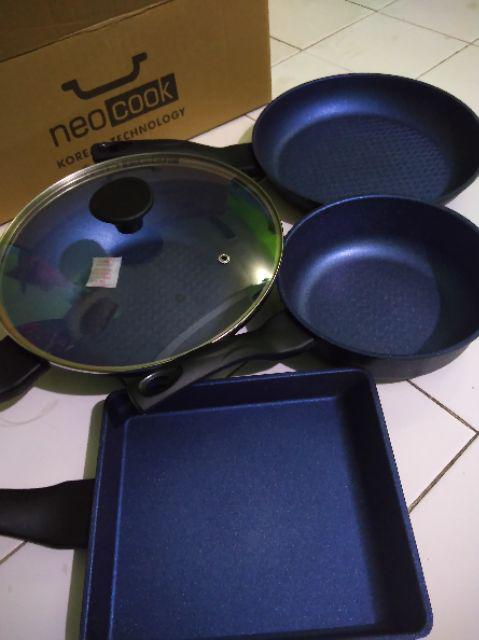 Neocook Frying Pan Set Of 5 / Megastone Pan / Panci Keramik