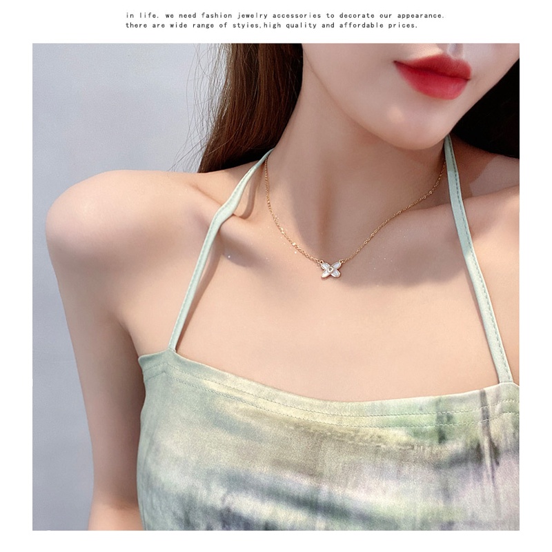 Kalung KL91 Stainless Steel / Titanium Made in Korea Premium Fashion Wanita Kalung unik Lucu Keren / Deluna/BB