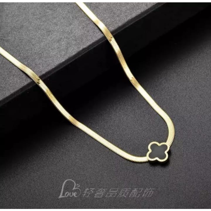 Bayar Ditempat ] Kalung Titanium Rose Gold Liontin Bola Pasir / Kalung Wanita / Kalung Titanium Asli Anti Karat Selamanya / COD / Kalung Korea / TERBARU