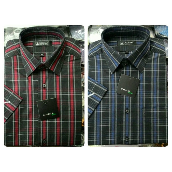 kemeja ALISAN motif pendek Reguler fit BASIC