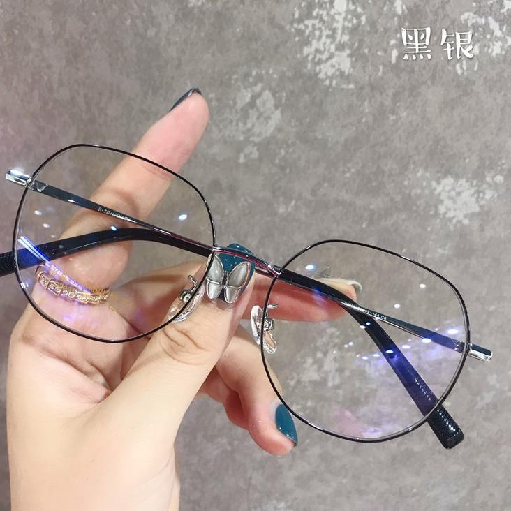 〈〈ORIGINAL〉〉 [EMARTSHOP] Kacamata Baca Frame KM100 Anti Radiasi Metal Gaya Retro Untuk Pria / Wanita