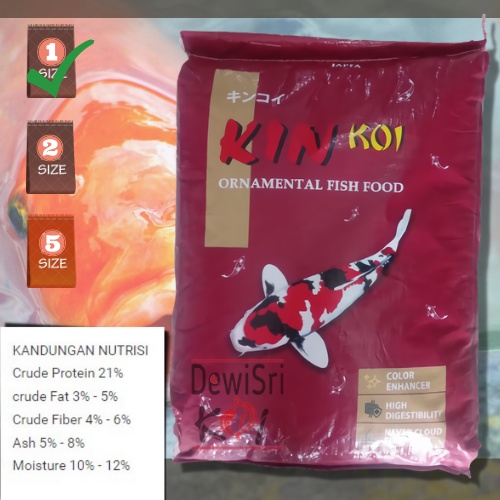 Pakan Ikan Koi Kin Koi Small (1 mm) 10 Kg KARUNGAN