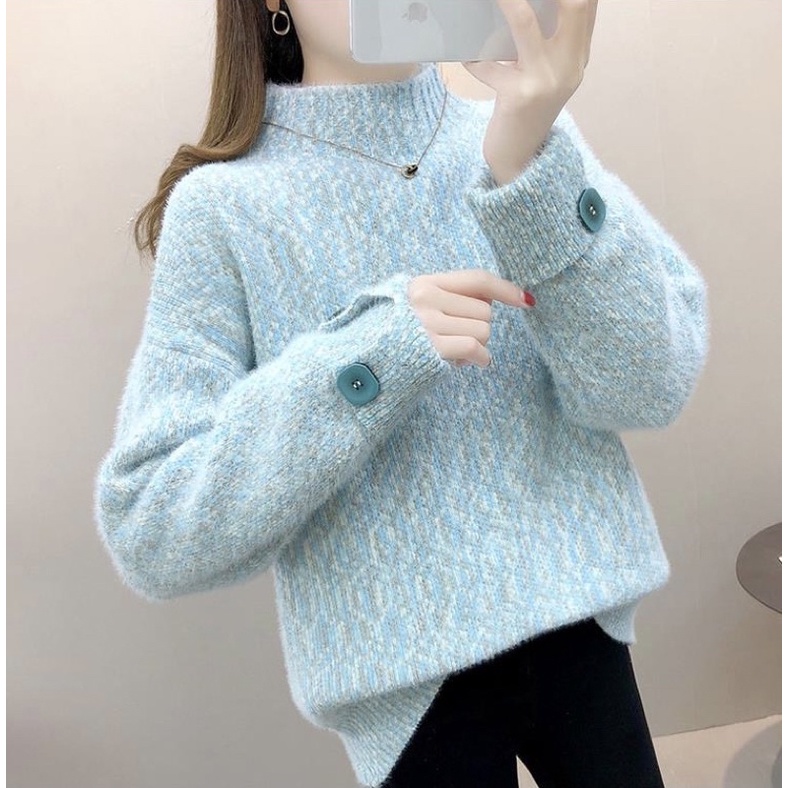 Sweater winter wanita atasan thermal hangat import baju rajut bromo Gala korea knitted musim dingin