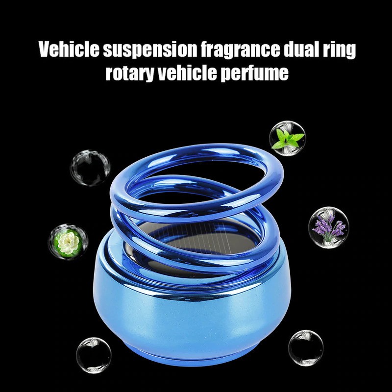 Solary Parfum Mobil Aromatherapy Air Freshener Rotating Decoration Solar Panel Metal - XS-188 -