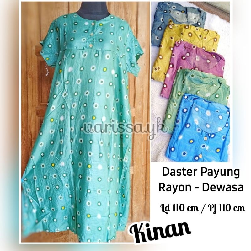 Daster payung Rayon Kancing Depan Baju Busui