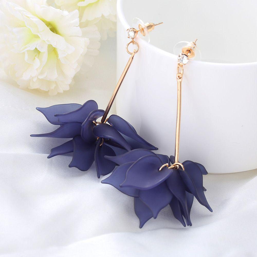 Nanas 1pasang Anting Tusuk Perhiasan Wanita Elegan Motif Bunga
