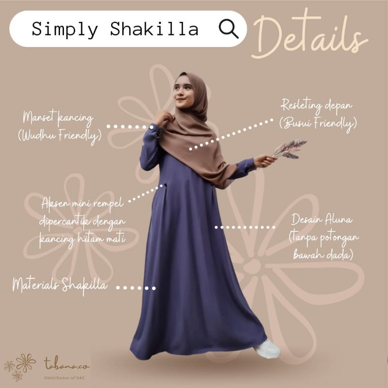 Gamis Simply Shakilla | busui friendly| 1 kg = 3pcs