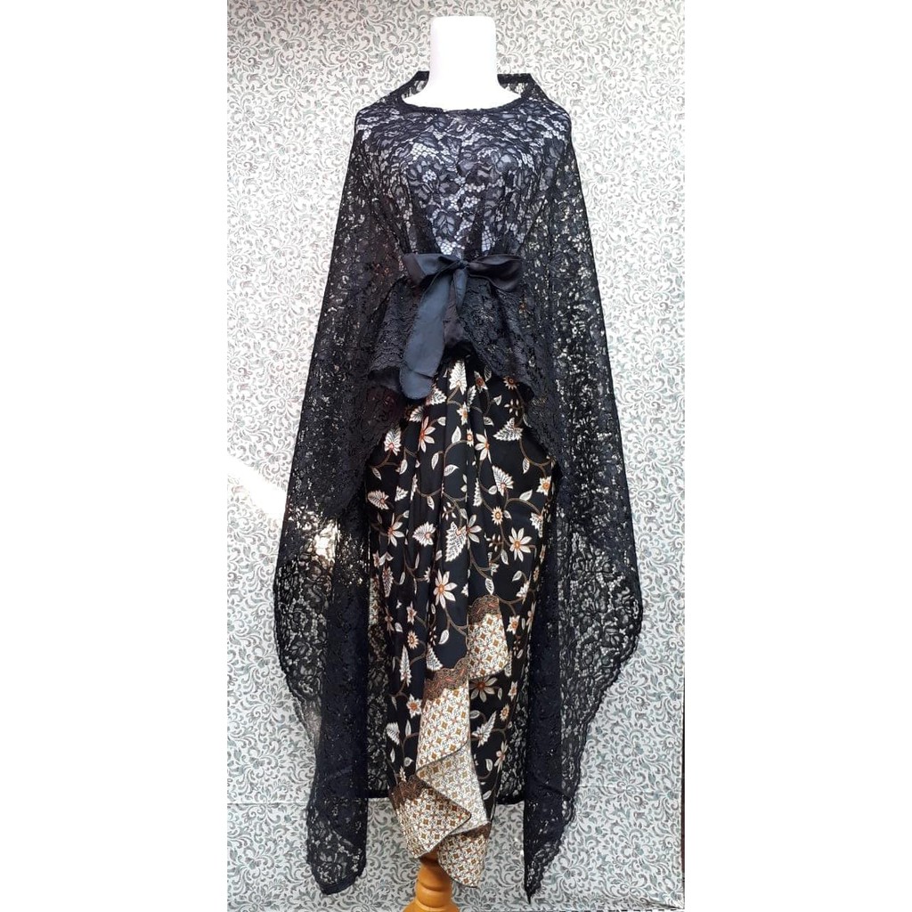 kebaya brukat cape long trendy