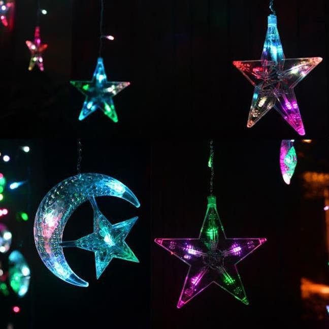 Lampu Tumbler Bulan Bintang Warna Warni Rainbow "GQ. 649998"