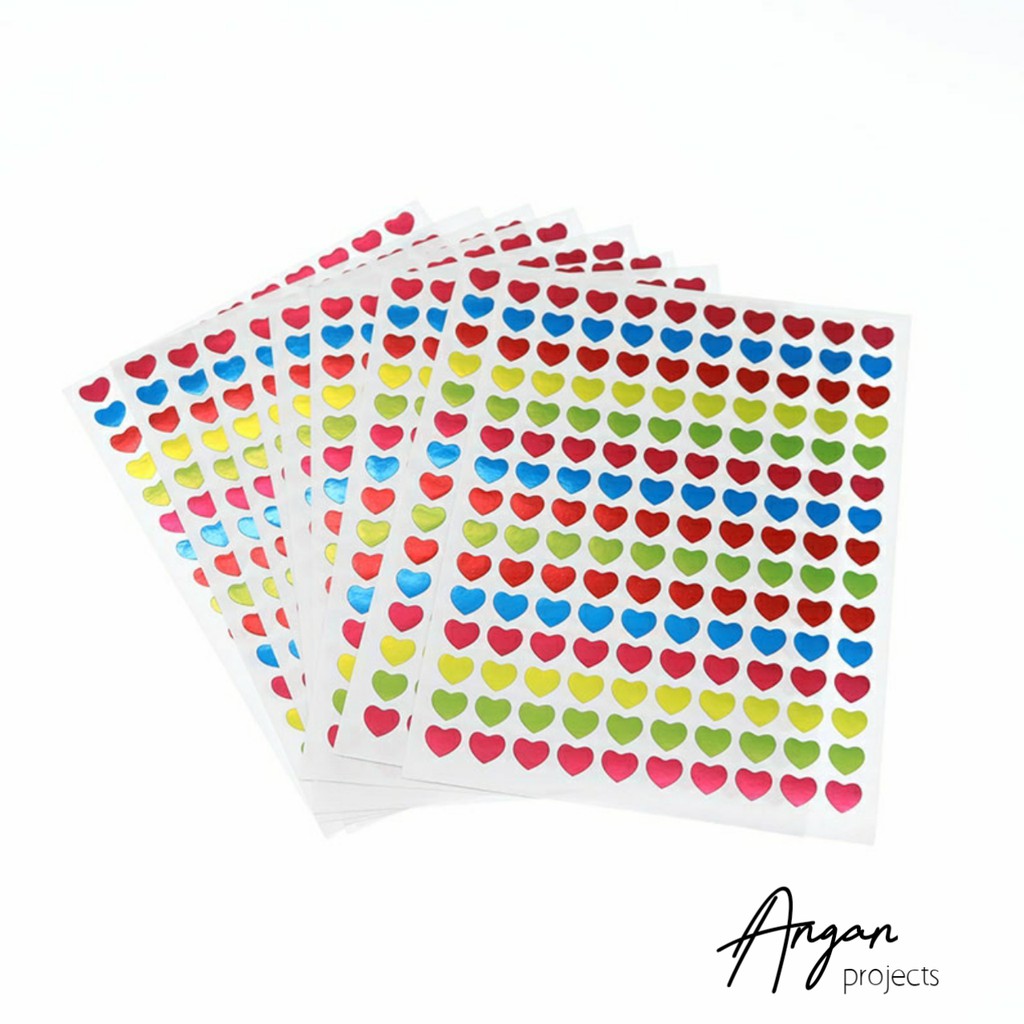 

sticker sheet motif hati untuk dekorasi jurnal/scrapbook
