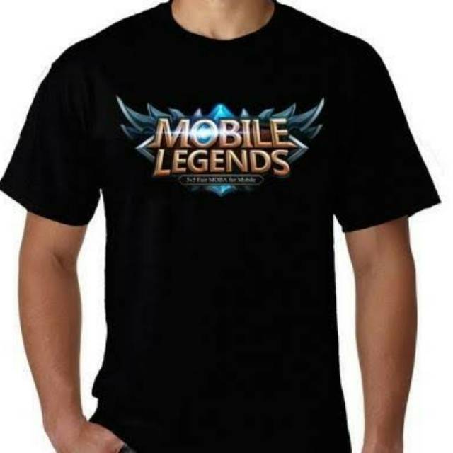 Kaos polos belakang-kaos anak pria wanita-kaos lengan panjang pendek-kaos mobile legend logo