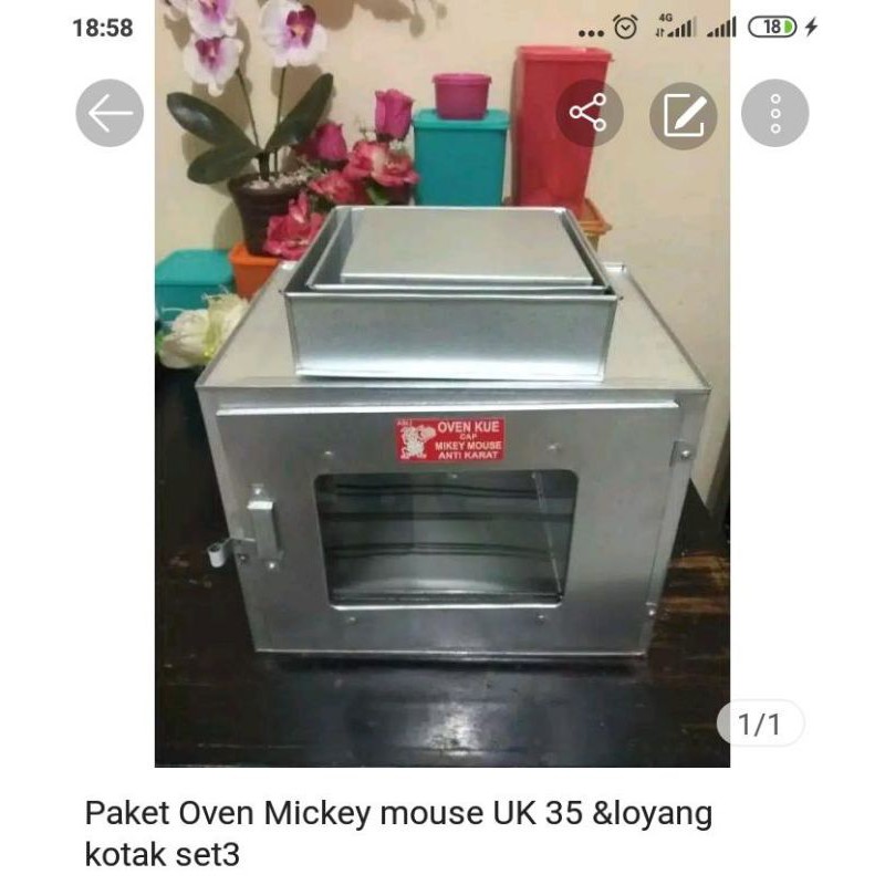 Oven tangkring mickey mouse rak susun 3 / loyang oven mickey mouse galvalum