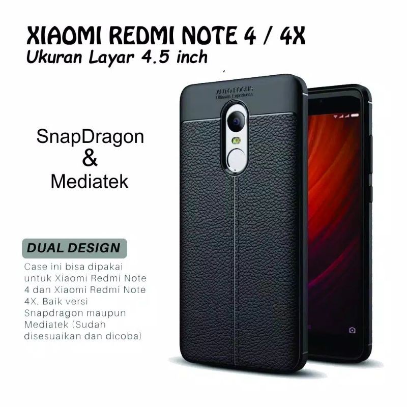 Case AutoFocus Xiaomi Redmi Note 2 / Note 3 / Note 4X Softcase Leather Case Ultimate - UA