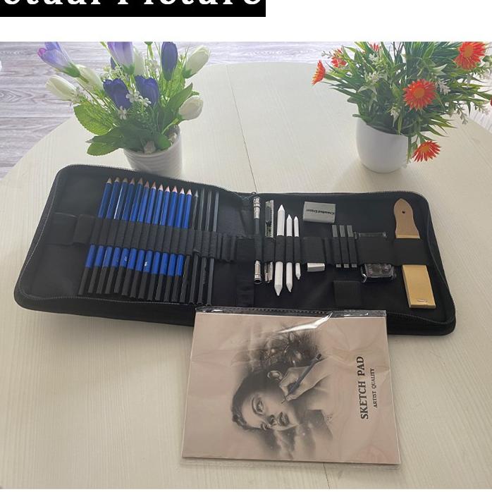 

33PCS/SET SKETCH PENSIL PISAU PENGHAPUS DAN PENSIL GAMBAR UNTUK KEPERLUAN SEKOLAH PENCIL DRAWING SET