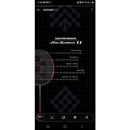 YONEX ARCSABER 11 PRO ORIGINAL SP MADE IN JAPAN BONUS COVER ARCSABER