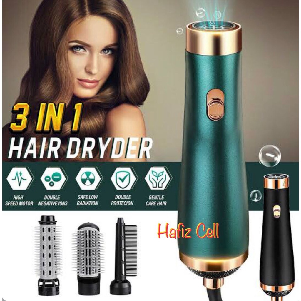 Sisir pelurus rambut Hair Dyer Strightener hair dryer 3 in 1