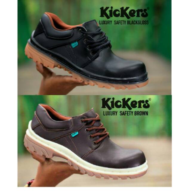 sepatu boots kickers safety casual pria kerja lapangan gaya touring murah