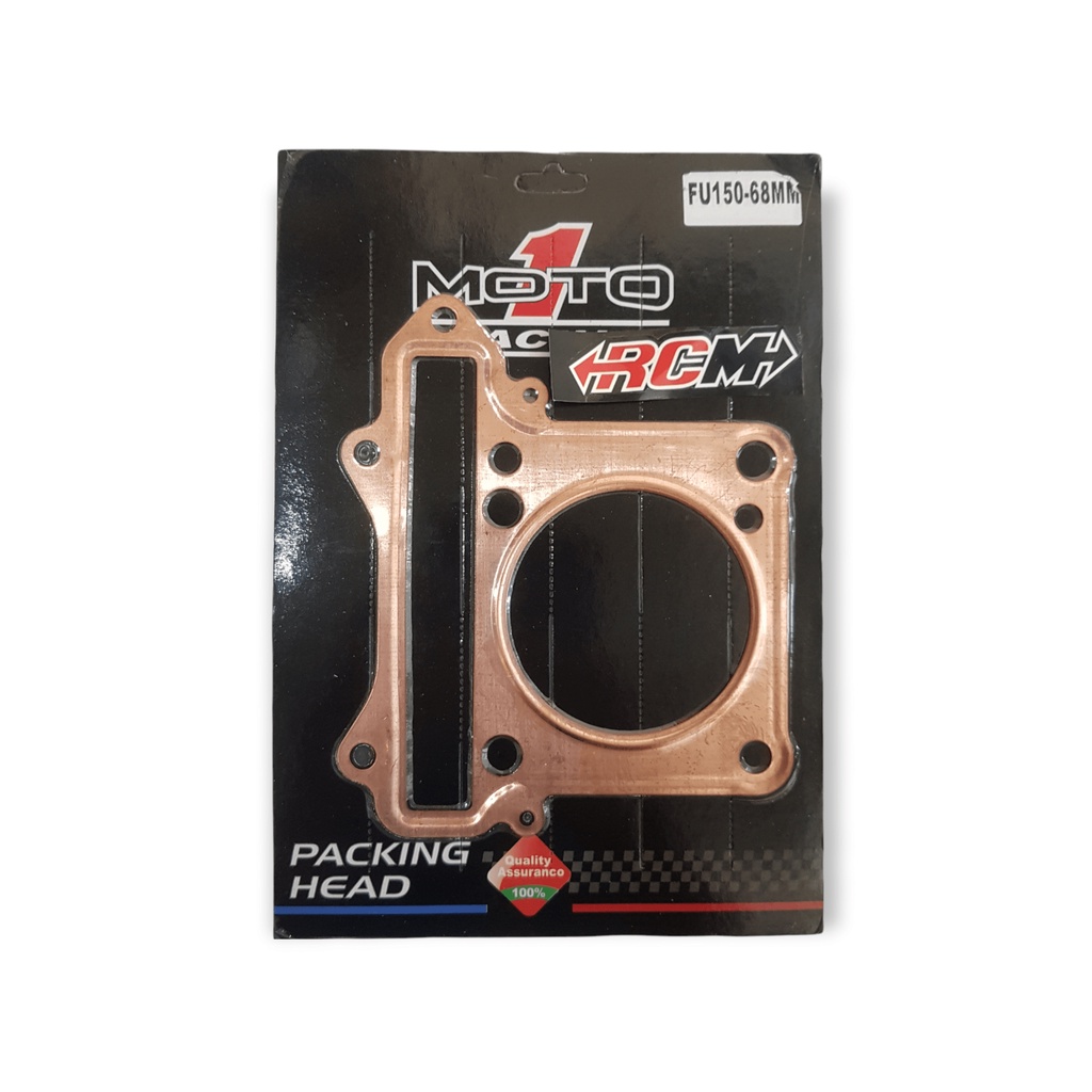 PAKING PERPAK GASKET PACKING HEAD COP KOP ATAS TEMBAGA KUNINGAN KUNING SATRIA FU 150 SATRIAFU  0.5 0,5 68MM 68 MM ORI ORIGINAL MOTO1 ASLI