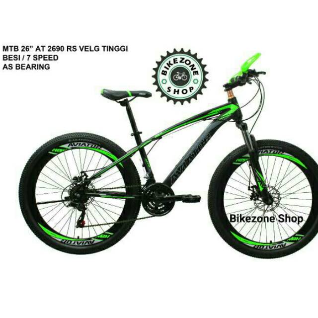 Sepeda MTB 26 inch Aviator 2690rs velg tinggi