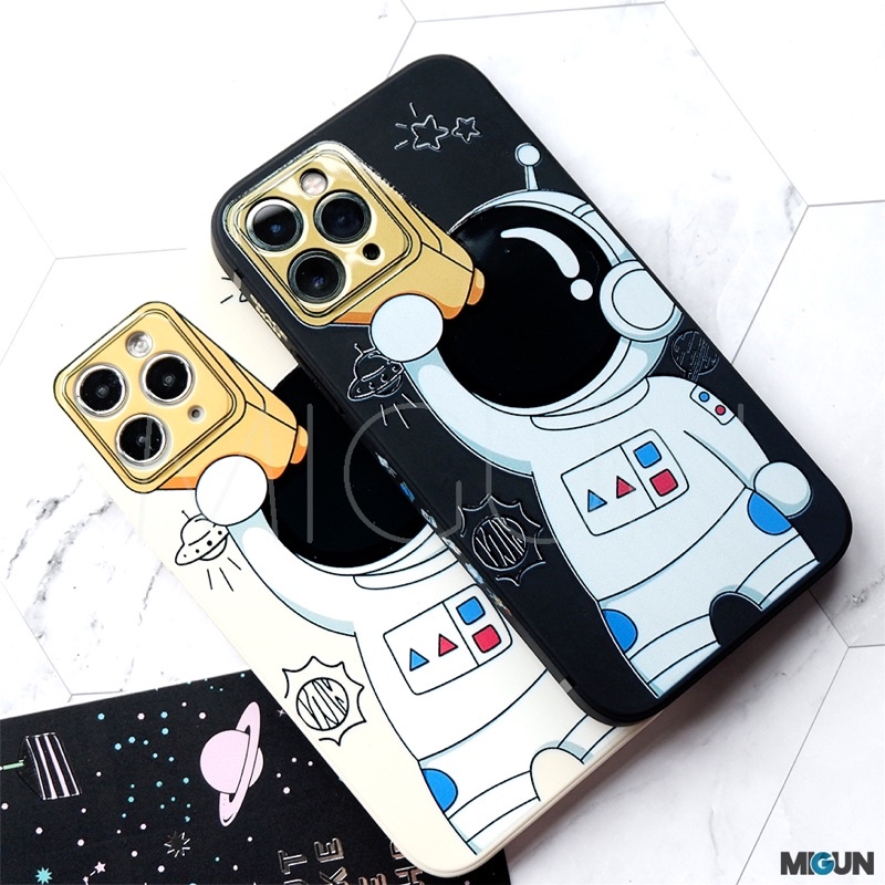 6D ASTRONAUT EDGE- 6D PRINTED - For Iphone 6 7 8 6+ 7+ 8+ X XR XSMAX 11 11PRO 11PROMAX 12PRO MAX