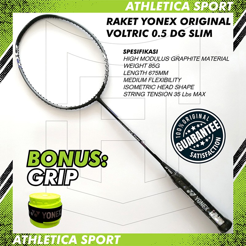 RAKET BADMINTON YONEX VOLTRIC 0.5 DG SLIM ORIGINAL