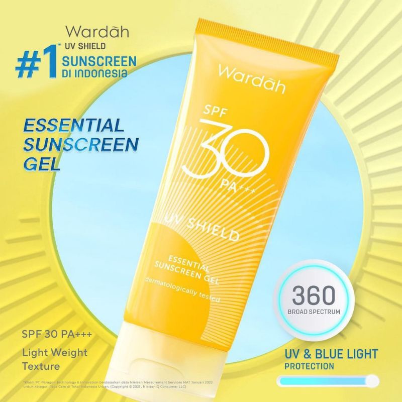 Wardah UV Shield Essential Sunscreen Gel SPF 30+++(40ml)