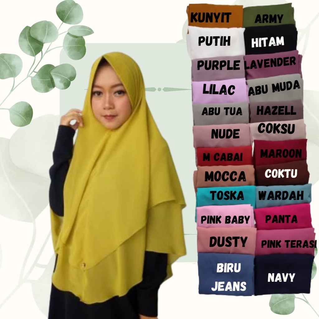 khimar ceruty 2layer felizapet doble layer size xl