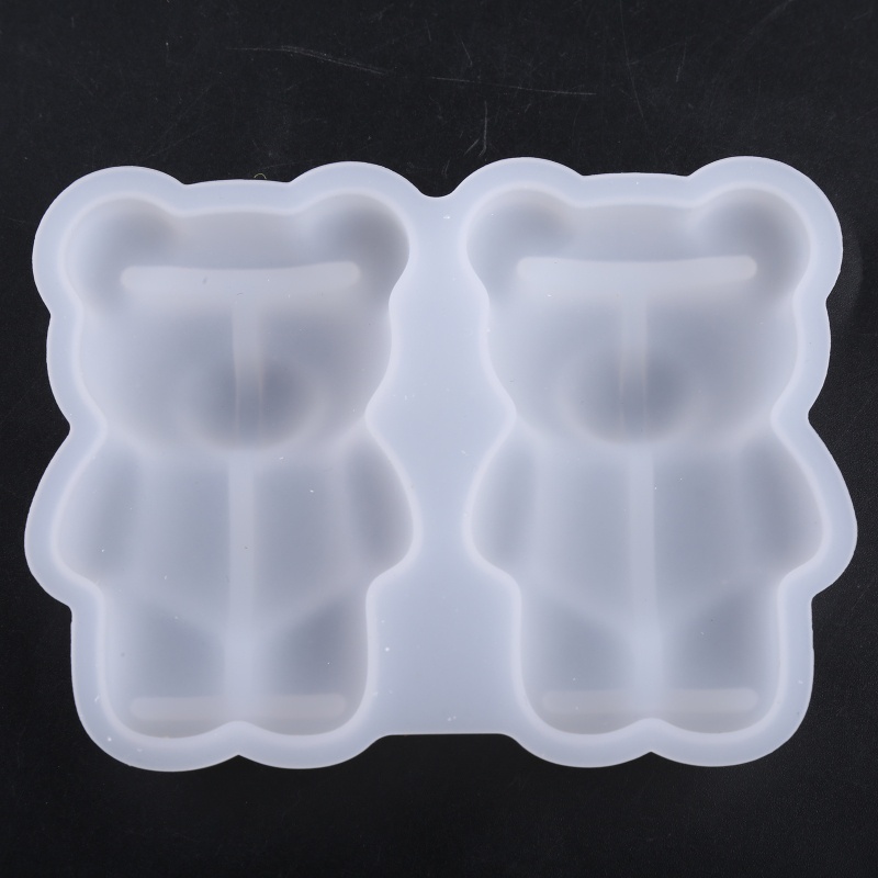 Siy Cetakan Resin Epoksi Bentuk Beruang 3D Handmade Bahan Silikon Untuk Kerajinan Tangan DIY