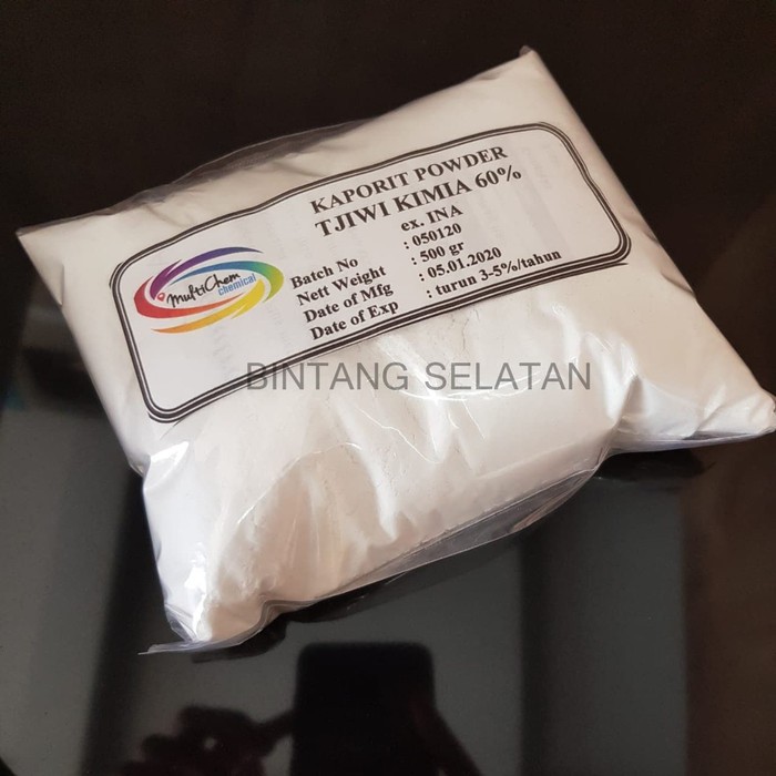 KAPORIT POWDER SERBUK PEMBERSIH KOLAM TJIWI KIMIA 60 500gram