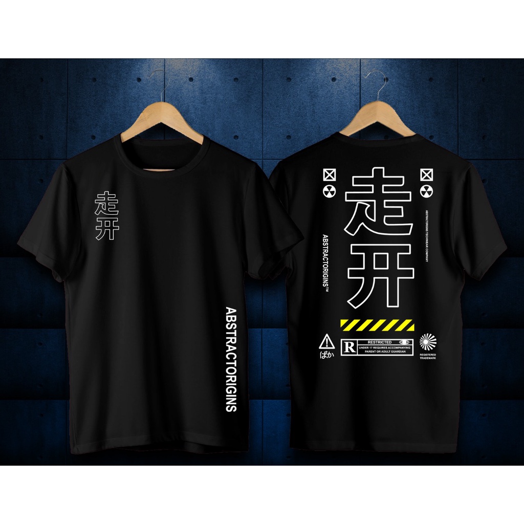 BAJU KAOS PRIA DISTRO KEKINIAN / KAOS DESAIN JEPANG / KAOS PRIA WANITA / KAOS HITAM PRIA / KAOS KANJI /