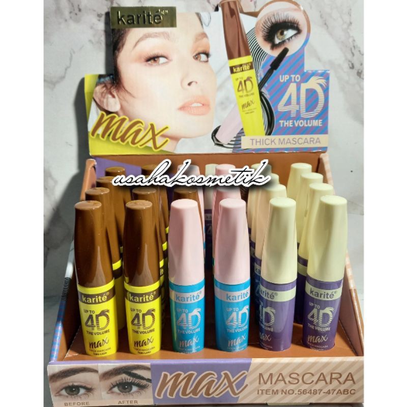 ECER MASCARA HITAM  WATERPROOF UP TO 4D KARITE NO.56487-57ABC