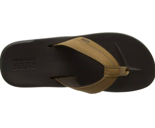 reef men's contoured cushion flip flops