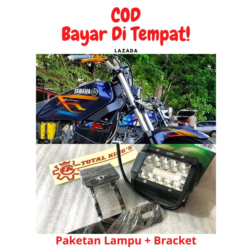 BAYAR DITEMPAT[COD]Terbaru BRACKET+ Lampu led 6 titik Variasi rx king vixion byson gl tiger MuraH