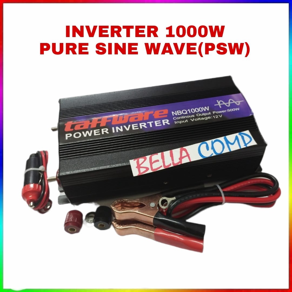 INVERTER PSW/PURE SINE WAVE POWER INVERTER 1000 WATT 1000W 1600W DC 12V AC 220V 230V Pengubah Arus Listrik 1000W/Car Power Inverter DC 12V to AC220V 1000W