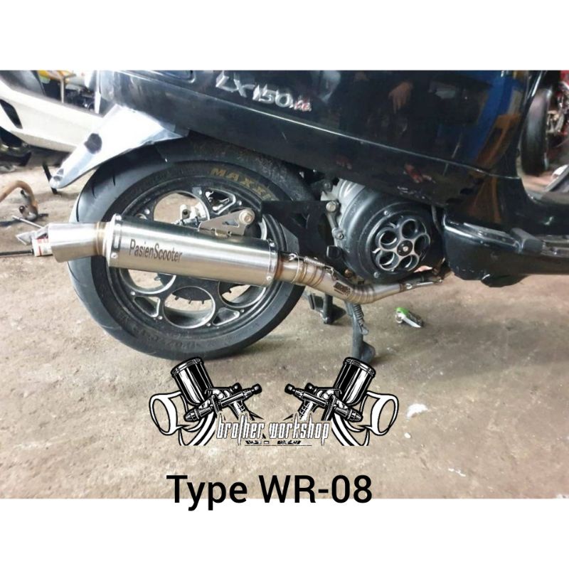 knalpot WRC Vespa matic Lx Primavera Sprint s125 type Wr-8